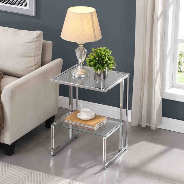 2-Tier Acrylic Glass End Table