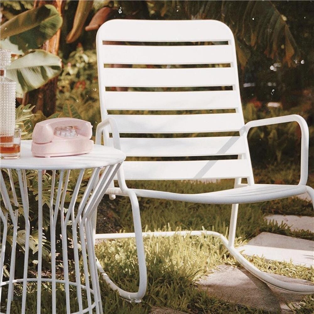 The Novogratz Poolside Collection Roberta Outdoor Rocking Chair