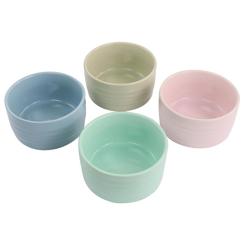 Gibson Home 3.8 inch 8oz Stoneware Ramekin dish set of 4