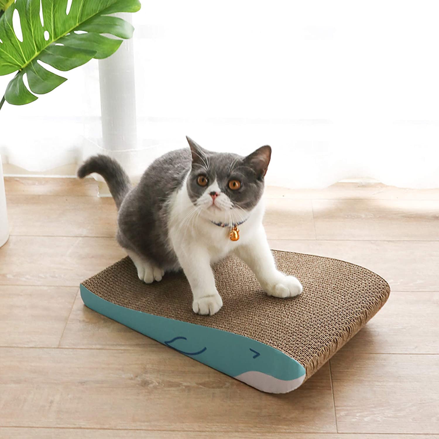 ComSaf Cat Scratcher Cardboard with Long Lasting Reversable Scratching Pad， Set of 2