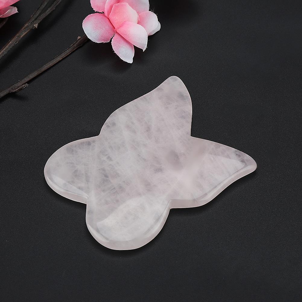 Natural Rose Quartz Crystal Healing Massage Stone Scrapping Plate