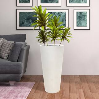 MPG 30 in. H Composite Tall Crucible Planter in Aged White PC8148XL-AW