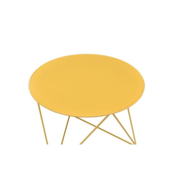 Modern Geometric Metal Accent Table