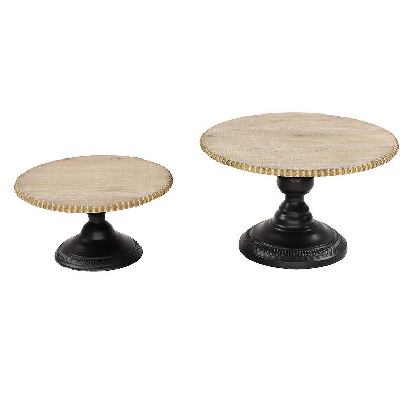 Stella and Eve Wood 2-pc. Cake Stand