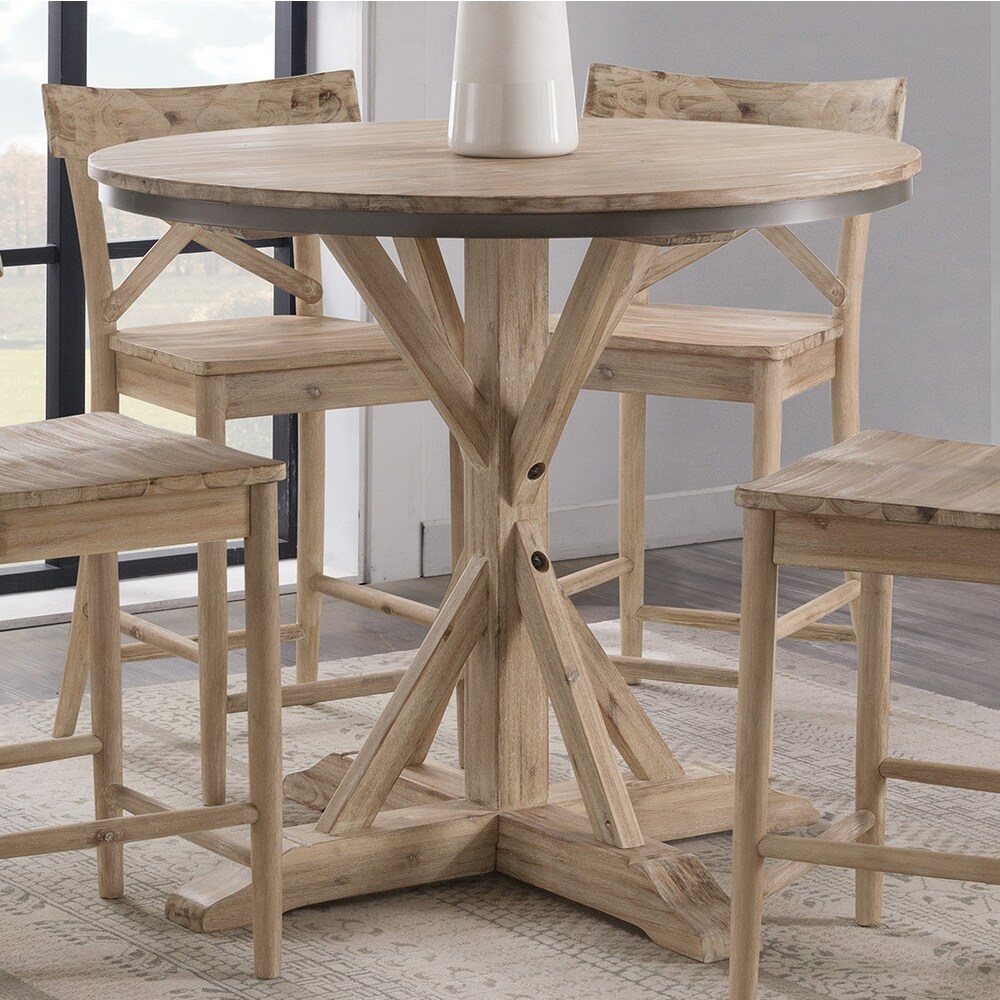 The Gray Barn Whistle Stop Round Counter height Dining Table   N/A