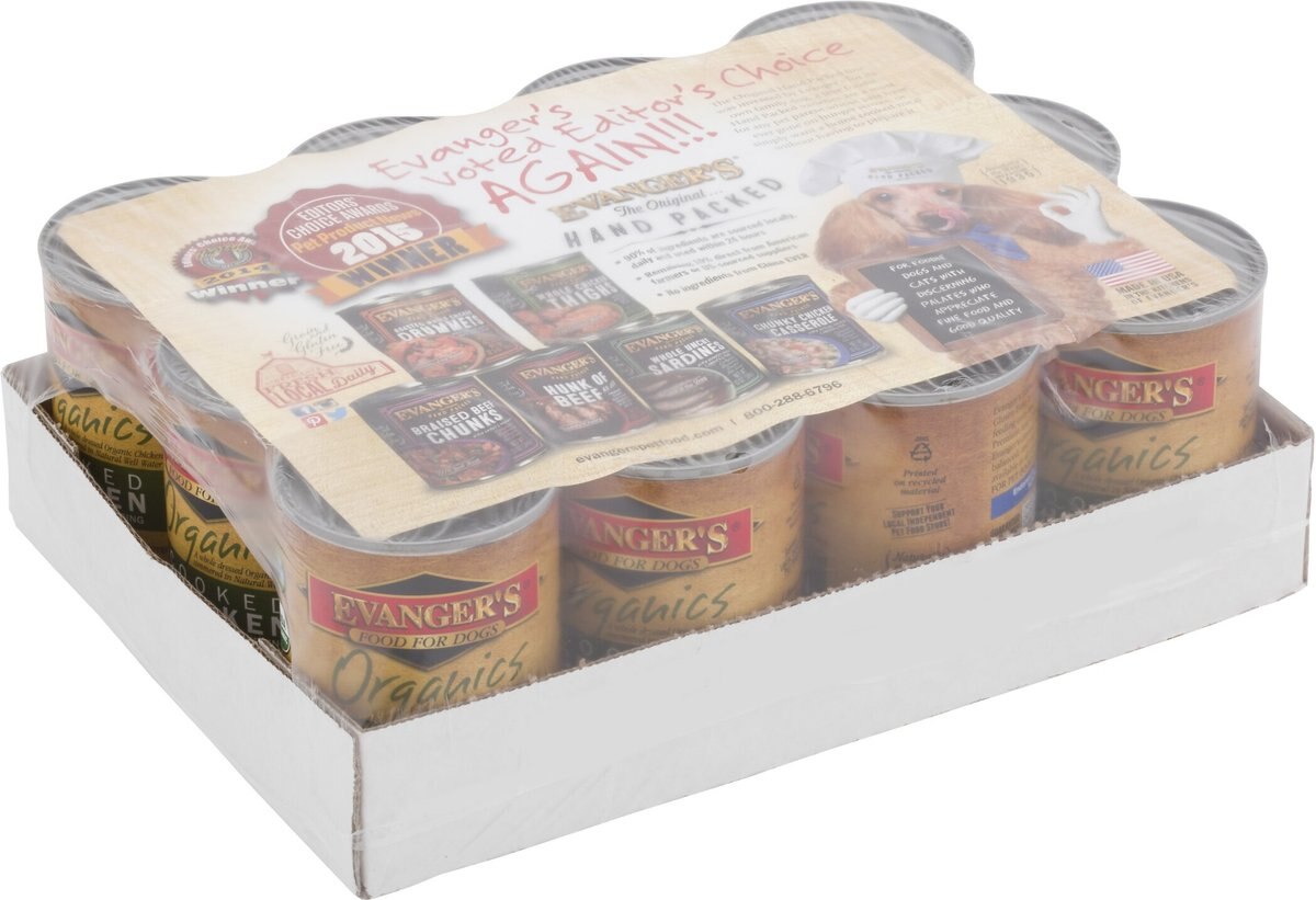 Evanger's Organics Cooked Chicken Grain-Free Canned Dog Food