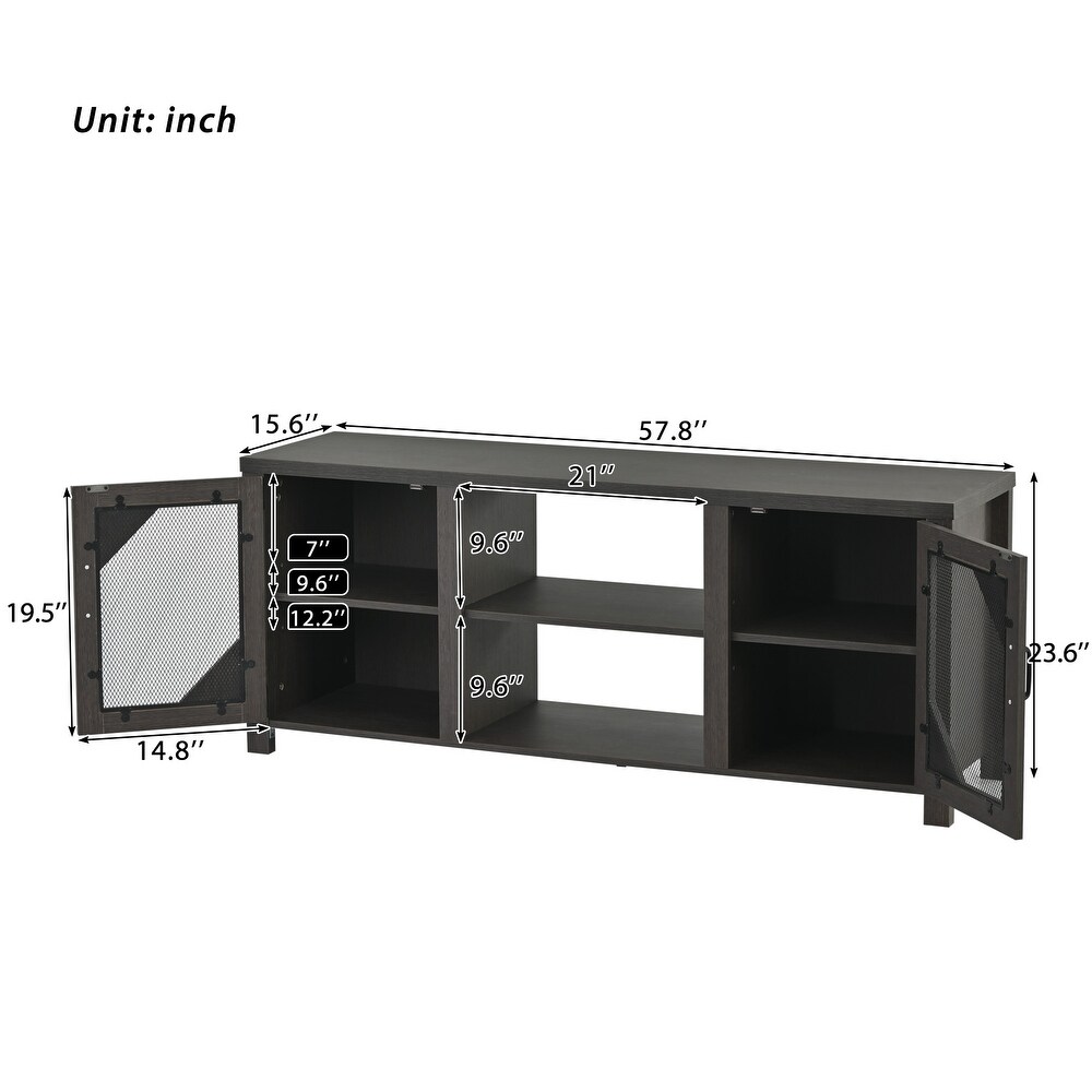 Modern TV Stand for 65'' TV with Large Storage Space