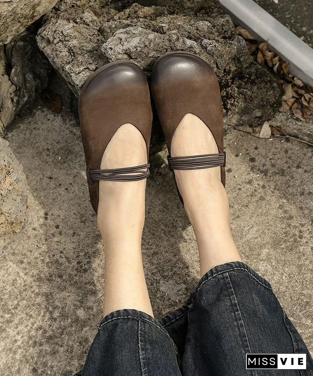 Boutique Lace Up Flats Yellow Suede