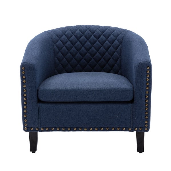 Accent Barrel Chair Living Room Chair with Nailheads