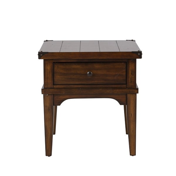 Aspen Skies Russet Brown End Table