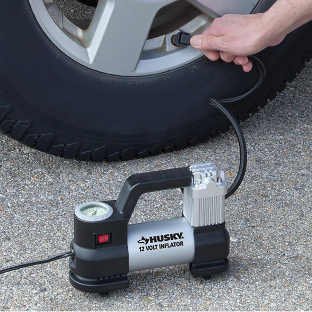 Husky 12-Volt Corded Electric Inflator HD12A