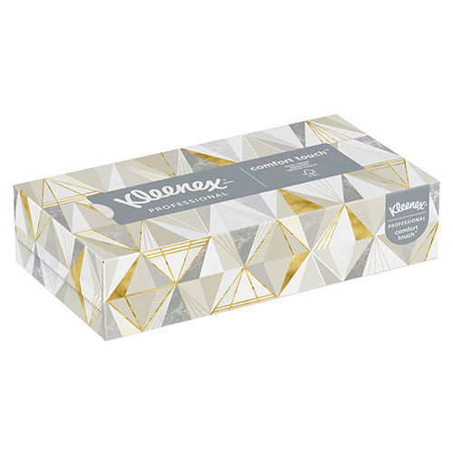 Kimberly-Clark Kleenex Professional Facial Tissue for Business (03076) | Flat Tissue Boxes， 12 Boxes