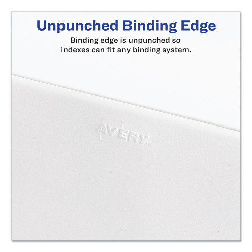 Preprinted Legal Exhibit Side Tab Index Dividers， Avery Style， 25-Tab， 1 to 25， 11 x 8.5， White， 1 Set (11370)