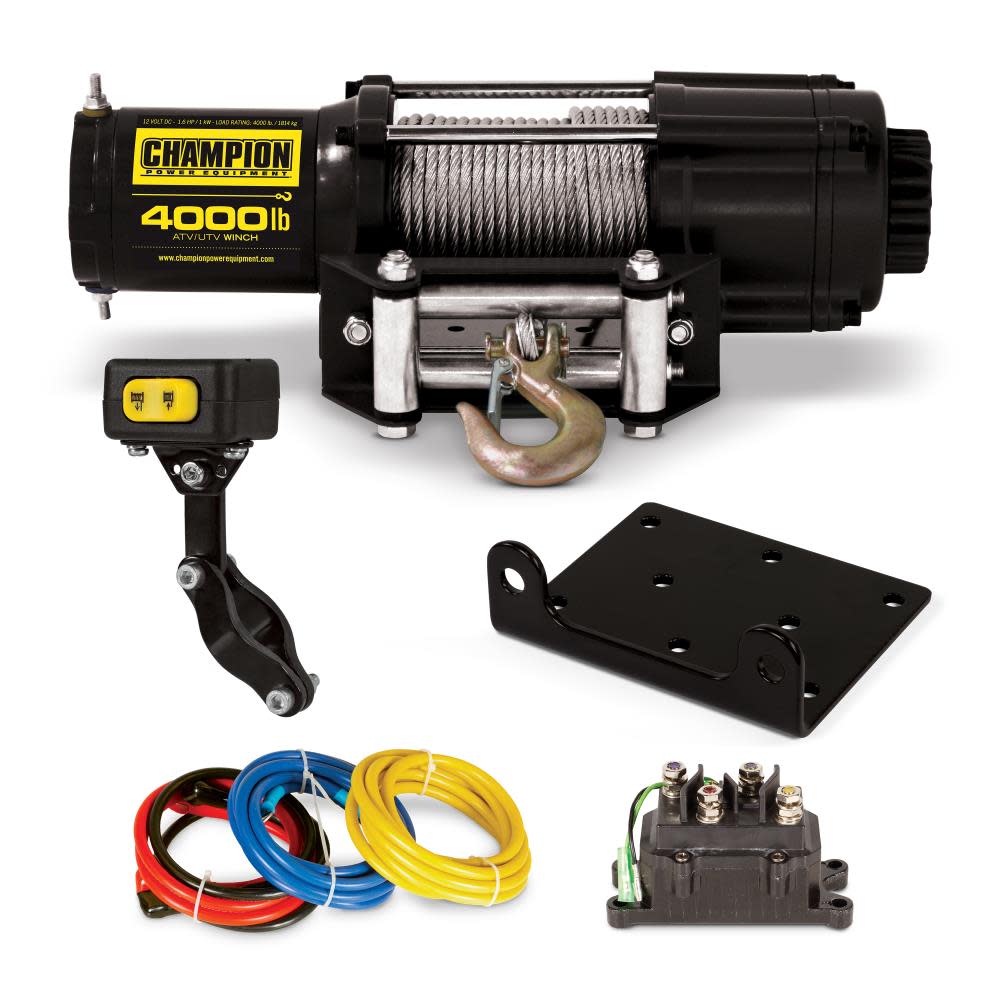 Champion 4000-Lb ATV/UTV Winch Kit with Mini-Rocker