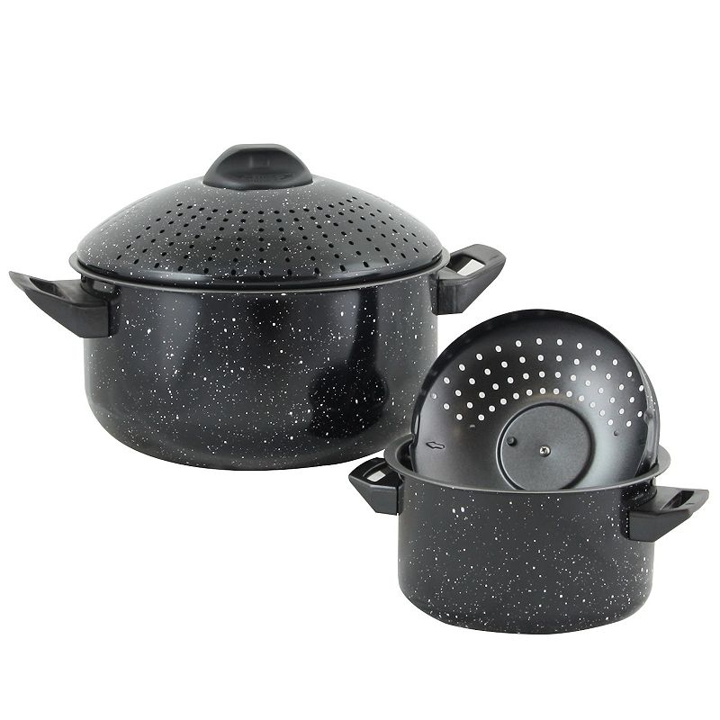 Gibson Home Casselman 4 Piece Nonstick Pasta Pot Set with Bakelite Handle/Knob