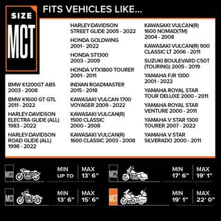 Budge Touring Waterproof 104 in. L x 41 in. W x 30.5 in. W x 57 in. H x 45 in. H Size MC-T Motorcycle Cover MCT-1