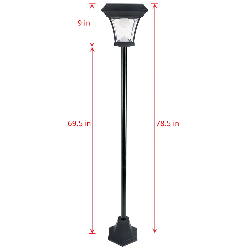 iGlow Outdoor Garden Solar Lamp Post Light  w/ 2 Bright White SMD LED Streetlight Style Landscape Path Deck Dual Purpose