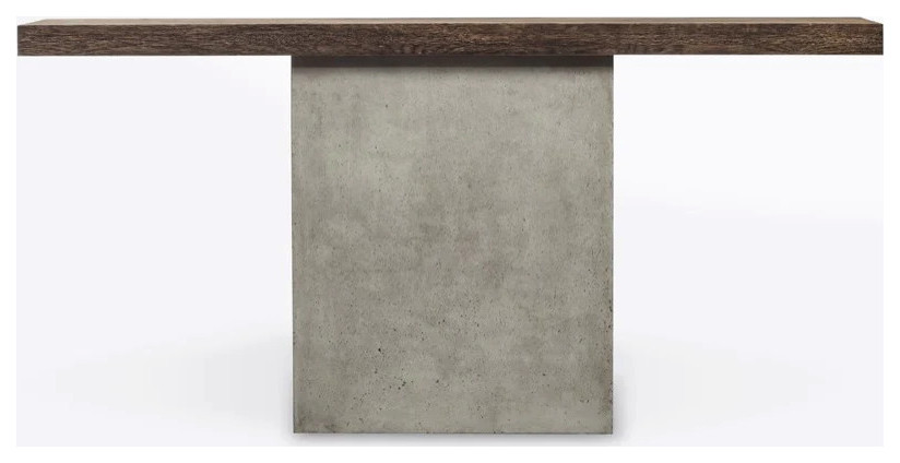 Kian Modern Oak  ampConcrete Console Table   Industrial   Console Tables   by V.S.D Furniture  Houzz