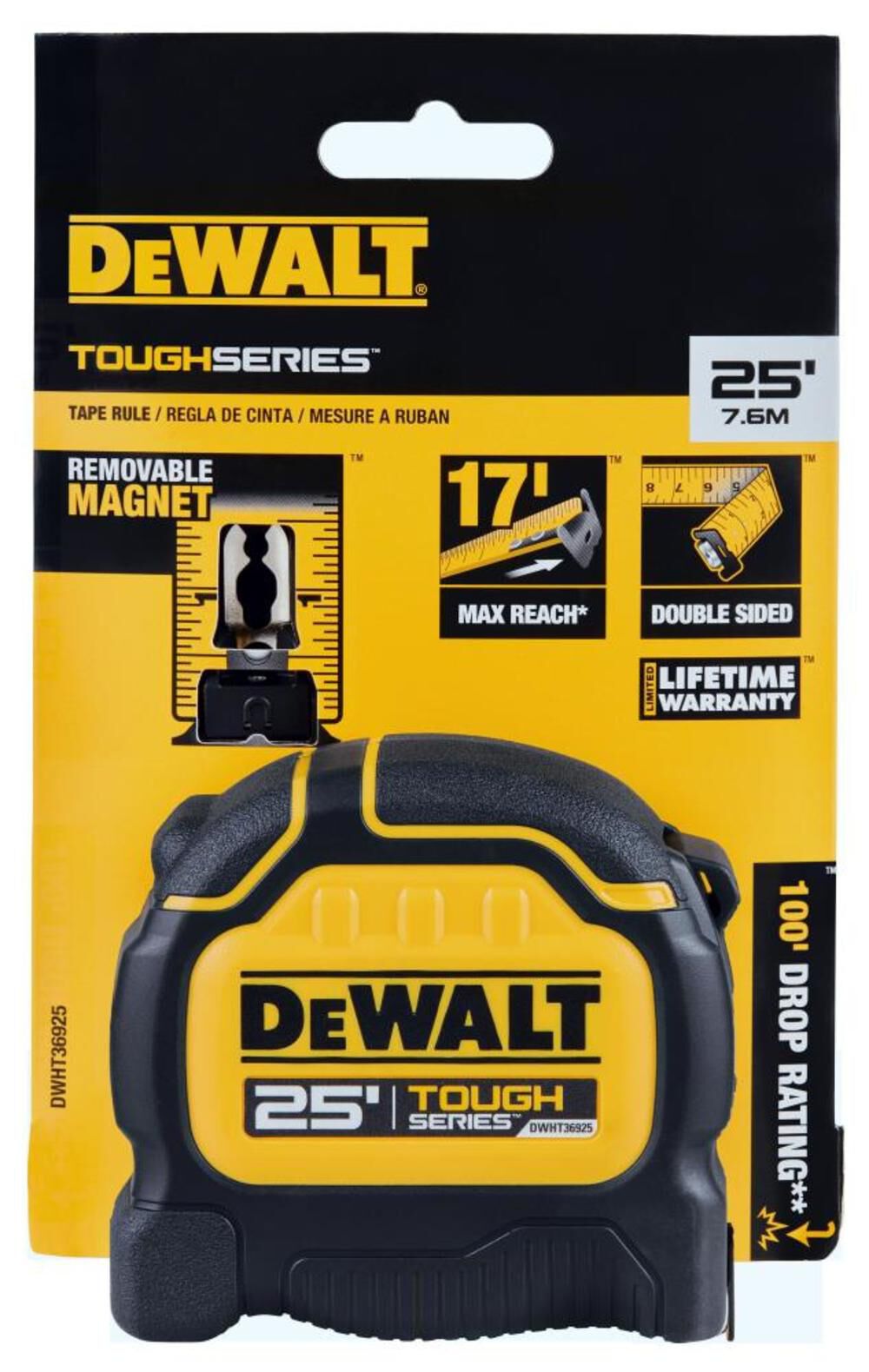 DEWALT ToughSeries Tape Measure 25' DWHT36925S from DEWALT