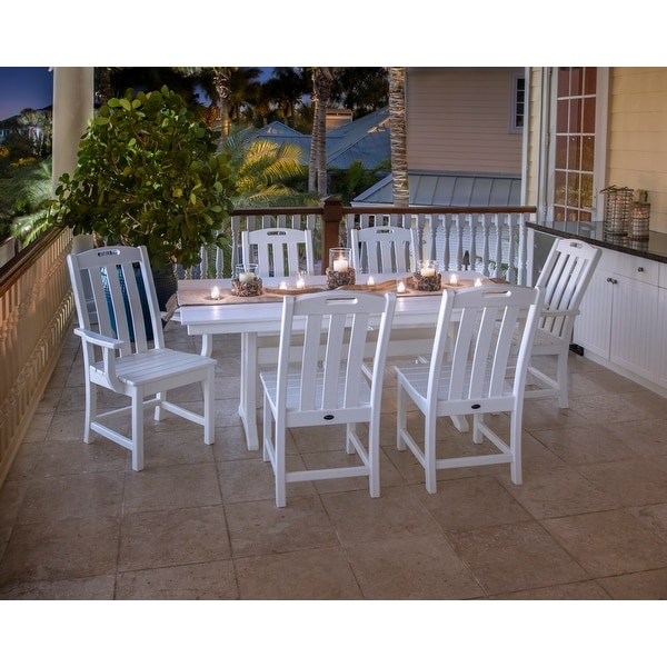 Trex Outdoor Furniture Yacht Club 7Piece Farmhouse Trestle Dining Set