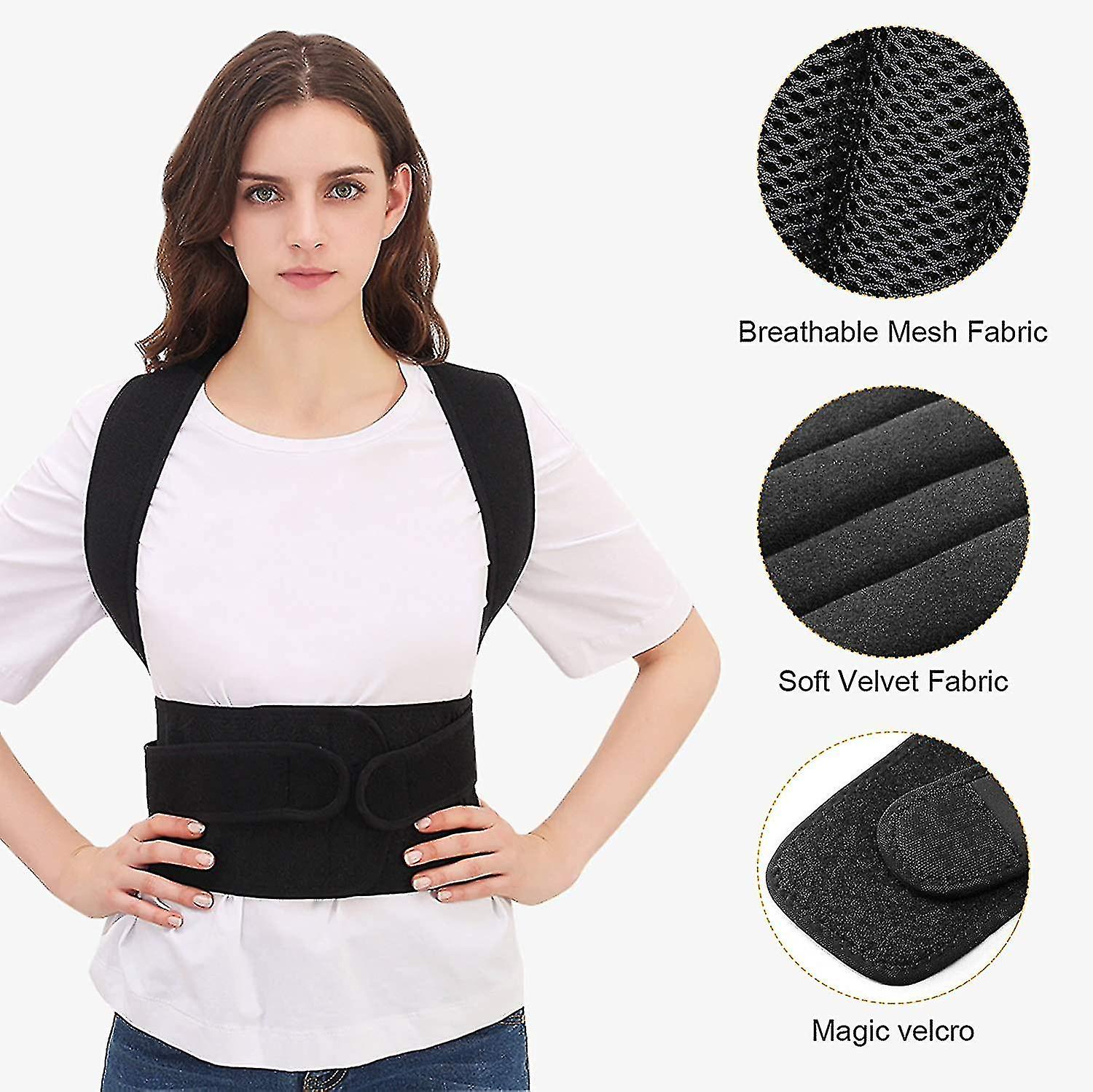 New Posture Corrector Back Support Brace Pain Relief For Men and Women Xl