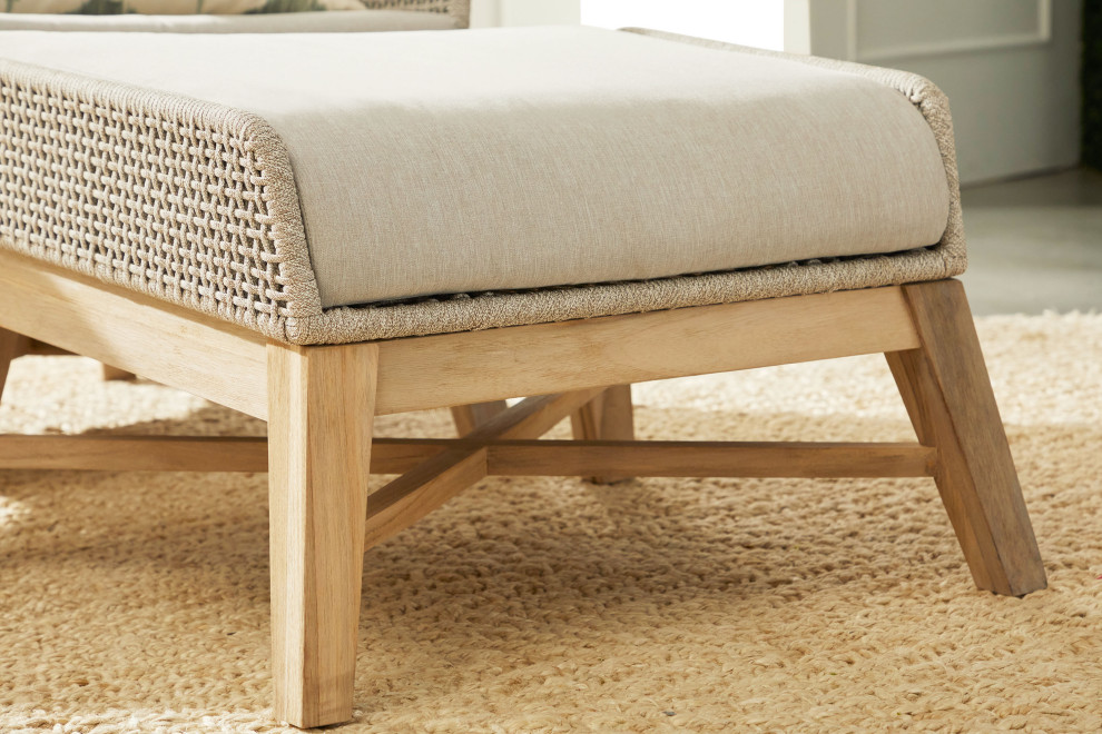 Tapestry Outdoor Footstool   Beach Style   Footstools And Ottomans   by HedgeApple  Houzz