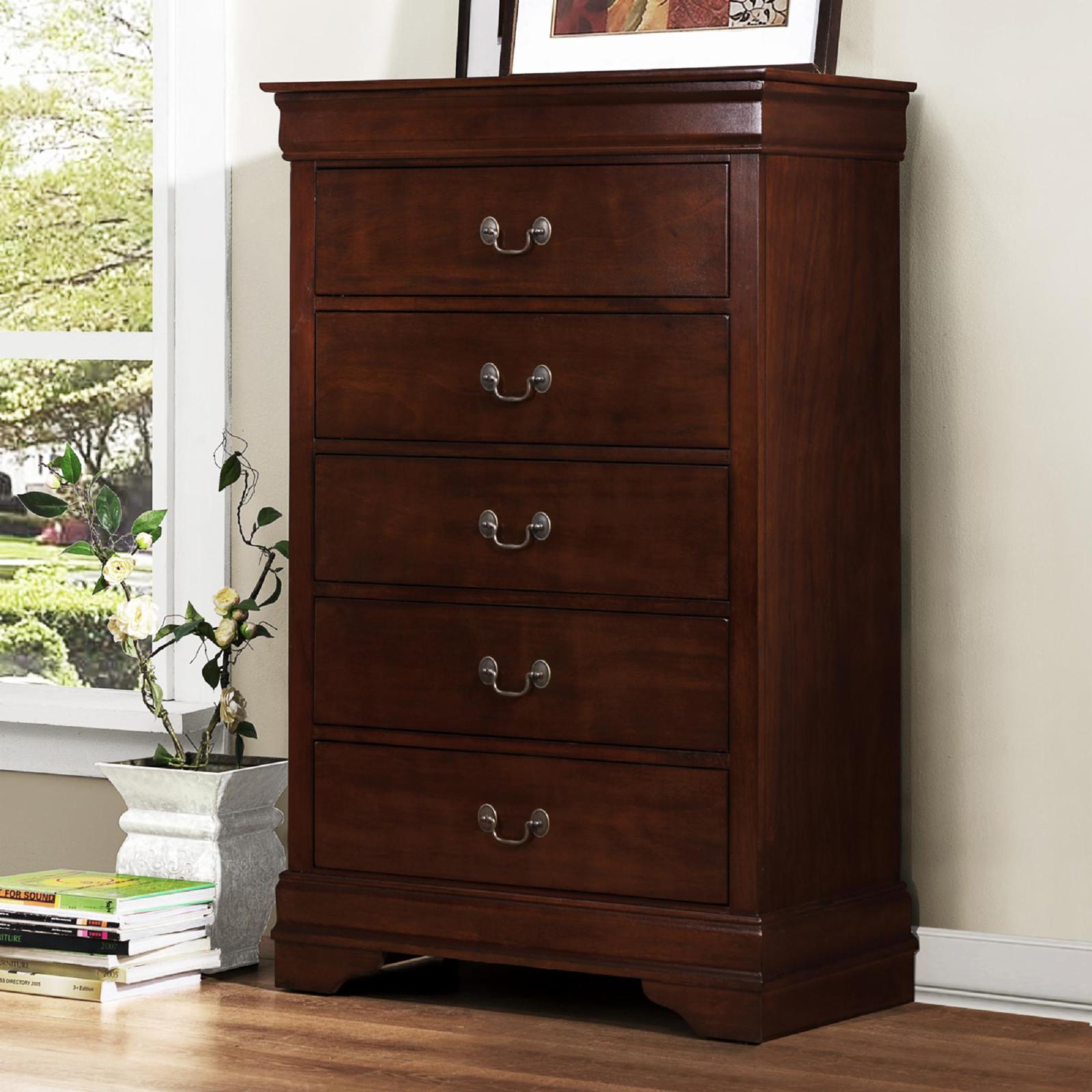 Weston Home Hayworth 5 Drawer Chest - Brown