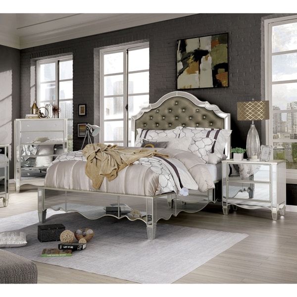 Furniture of America Bann Glam 3-piece Bedroom Set w/ Storage - - 29726478