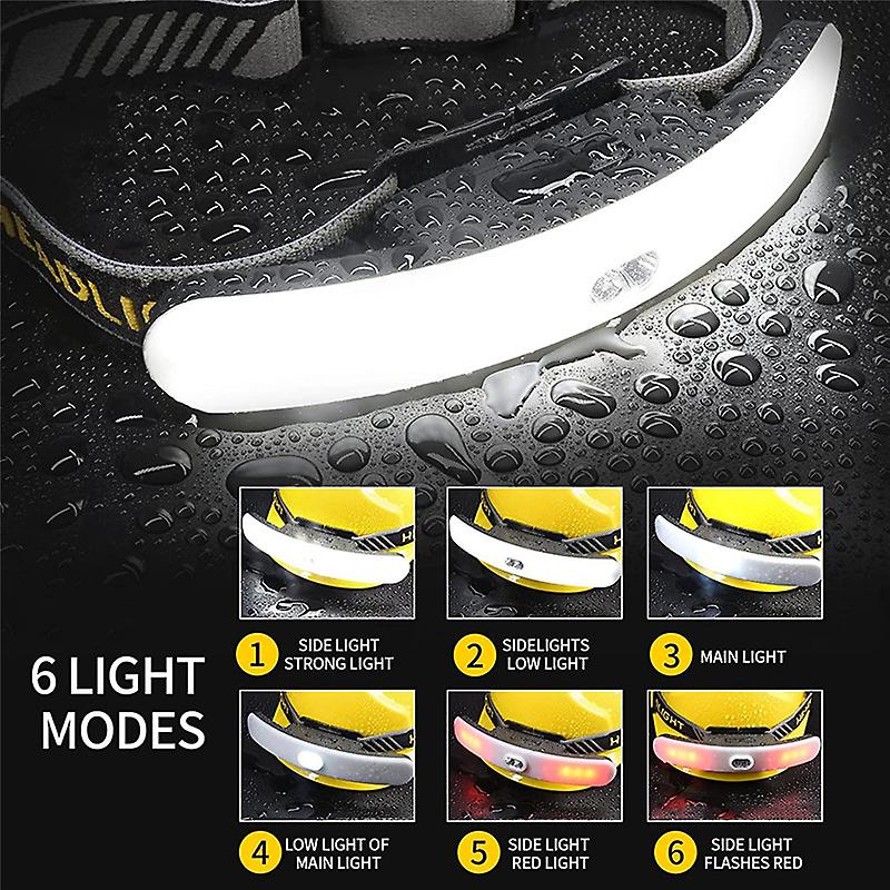 230 Wide Beam Headlamp Super Bright Rechargeable Floodlight Usb Cob Led Flashlight Lightweight Spotlight Waterproof Headlight