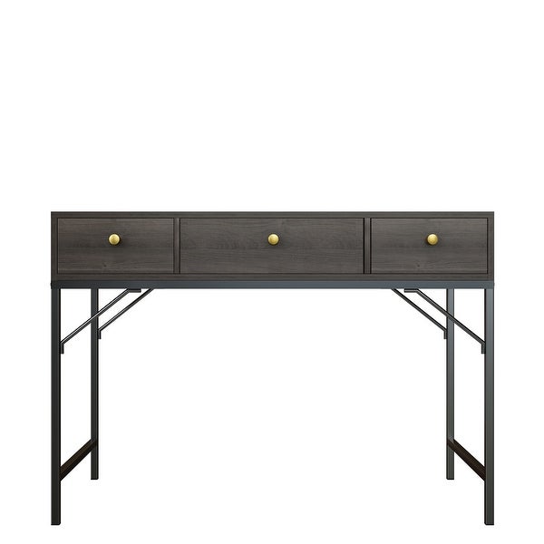 42 Inch Accent Sofa Table， Industrial Console Table