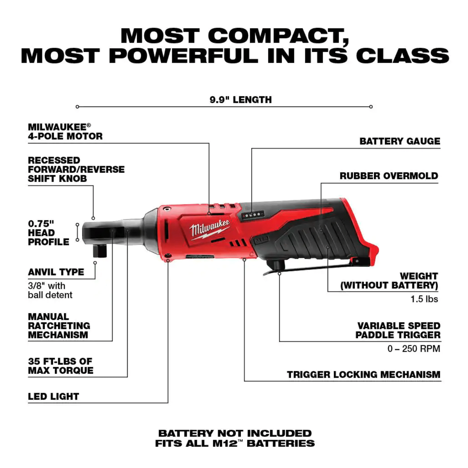 Milwaukee M12 12V Lithium-Ion Cordless 3/8 in. Drill/Driver Kit with M12 3/8 in. Ratchet and 6.0 Ah XC Battery Pack (2407-22-2457-20-48-11-2460)