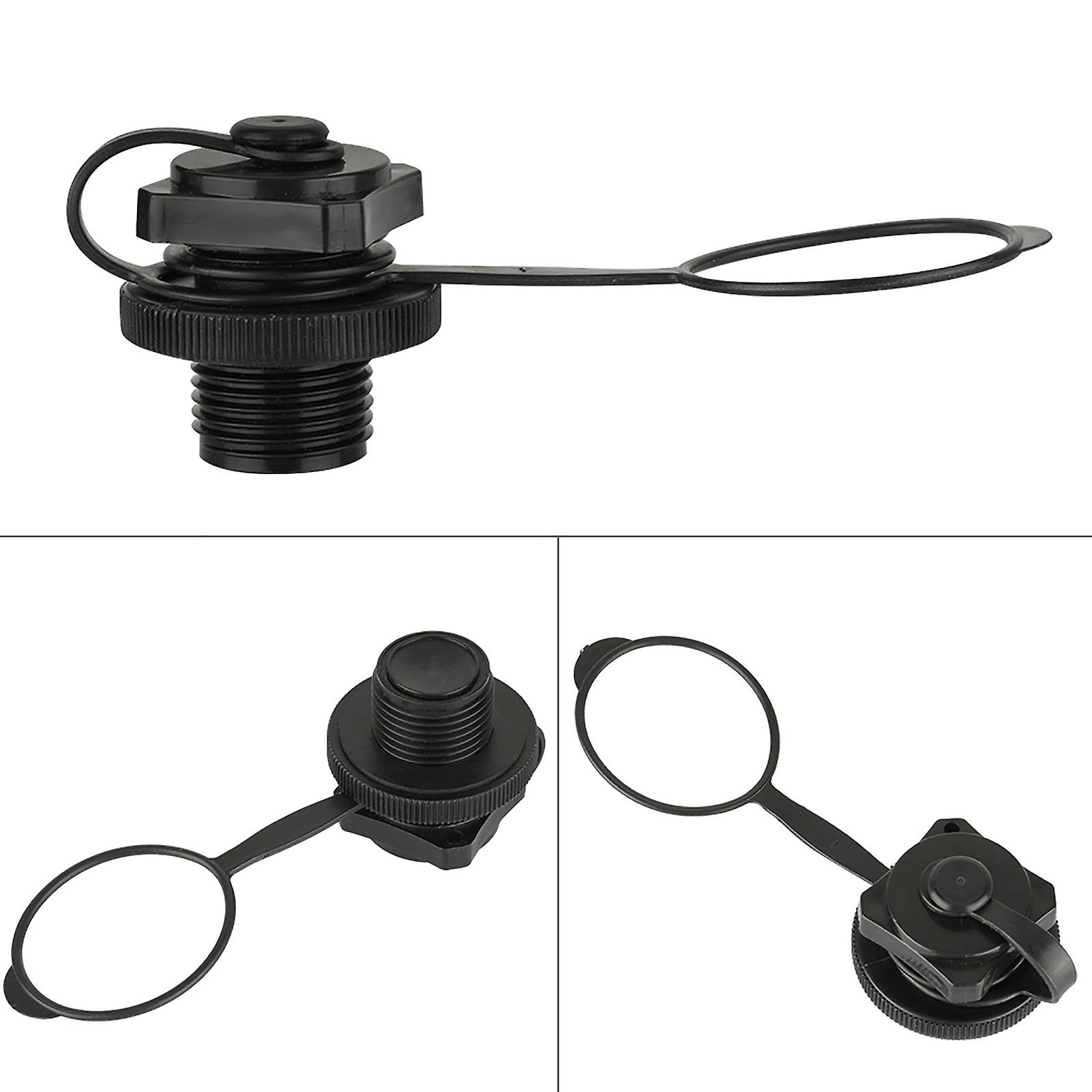 Black Plastic Inflatable Boat Replacement Air Valve 22.9mm Outer Diameter