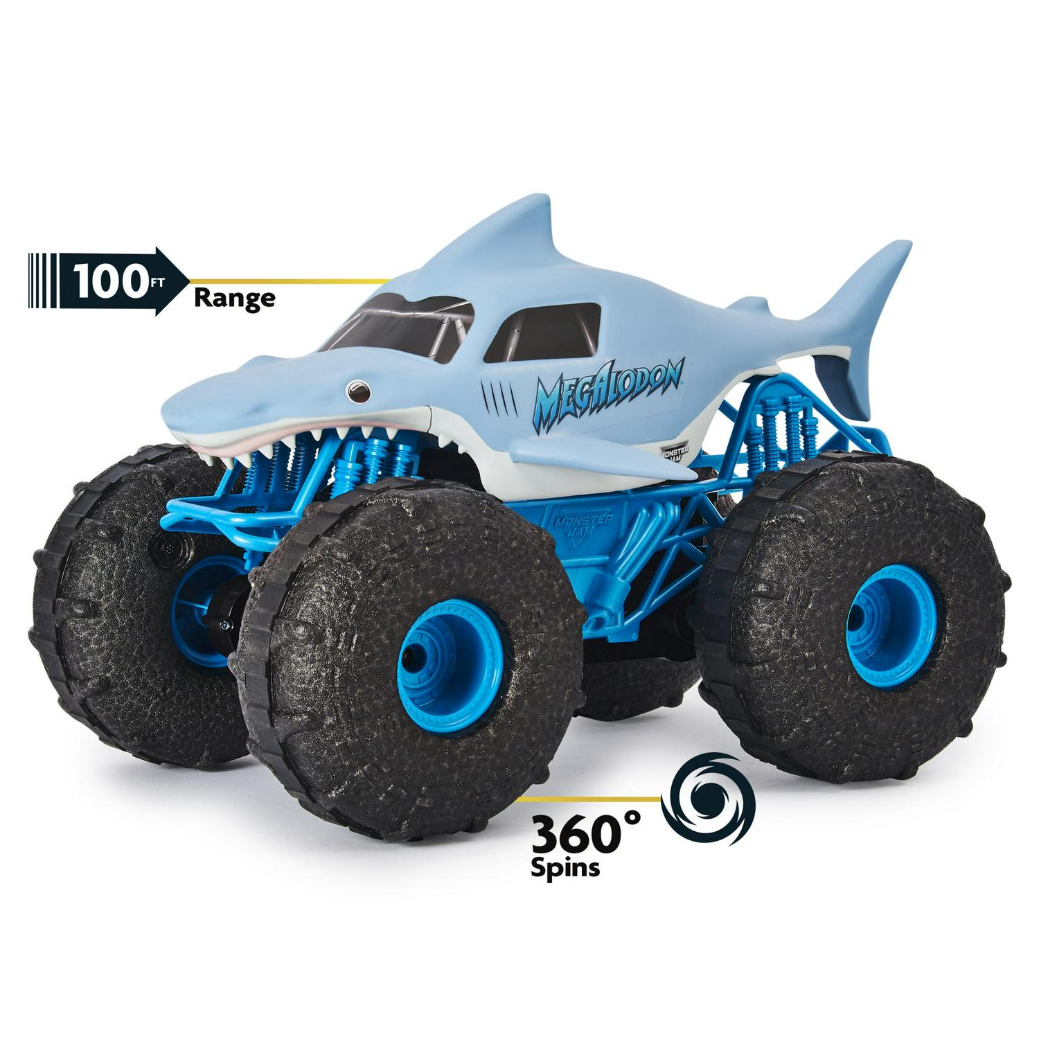 Monster Jam Official Megalodon Storm AllTerrain Remote Control Monster Truck Toy Vehicle 1:15 Scale  Crowdfused