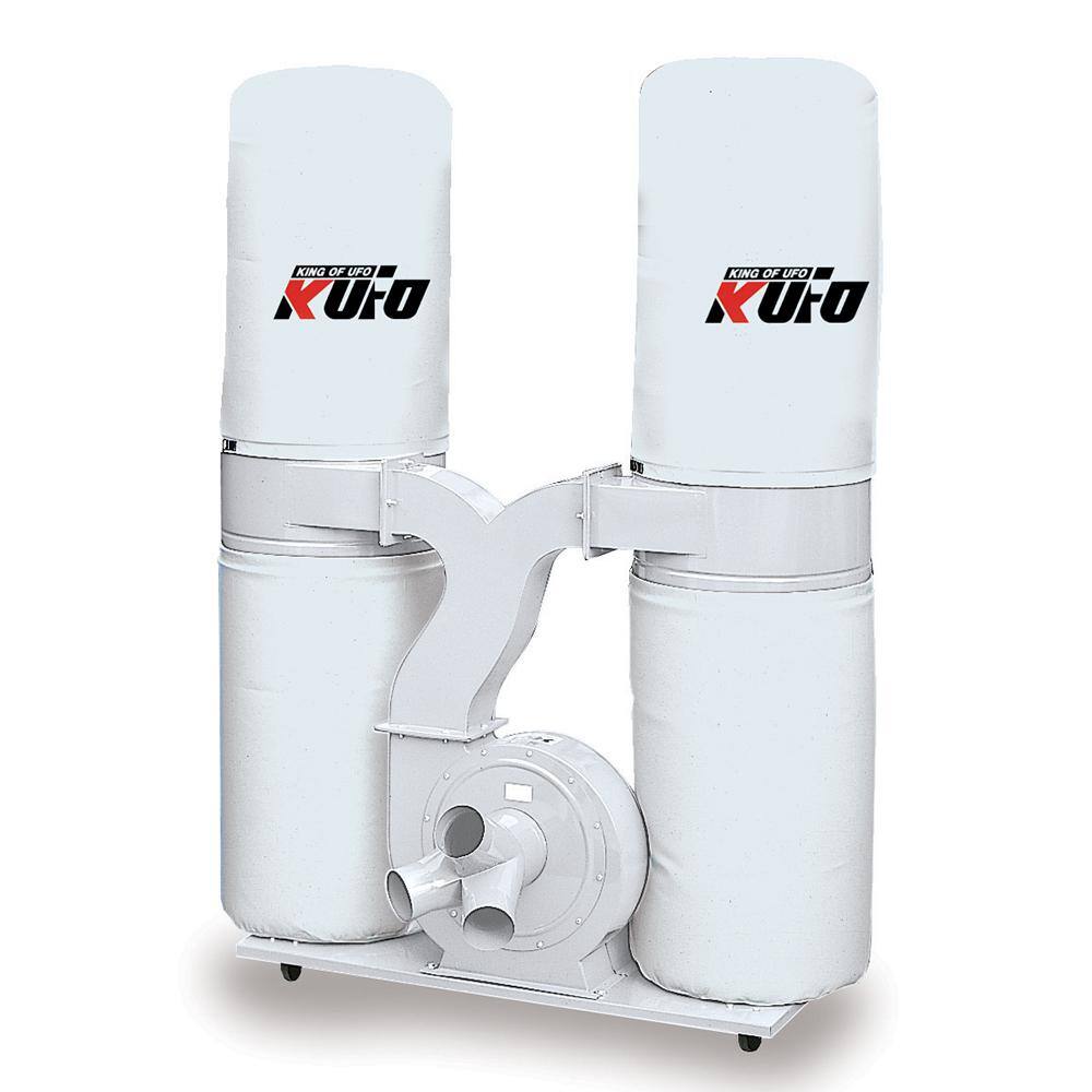 Kufo Seco 3 HP 2750 CFM 1-Phase 220-Volt Vertical Bag Dust Collector UFO-102B