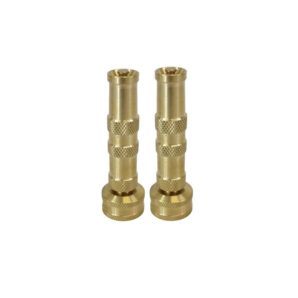 CMI inc Adjustable Brass Water Hose Nozzle for Watering and Gardening pack of 2 AM880007