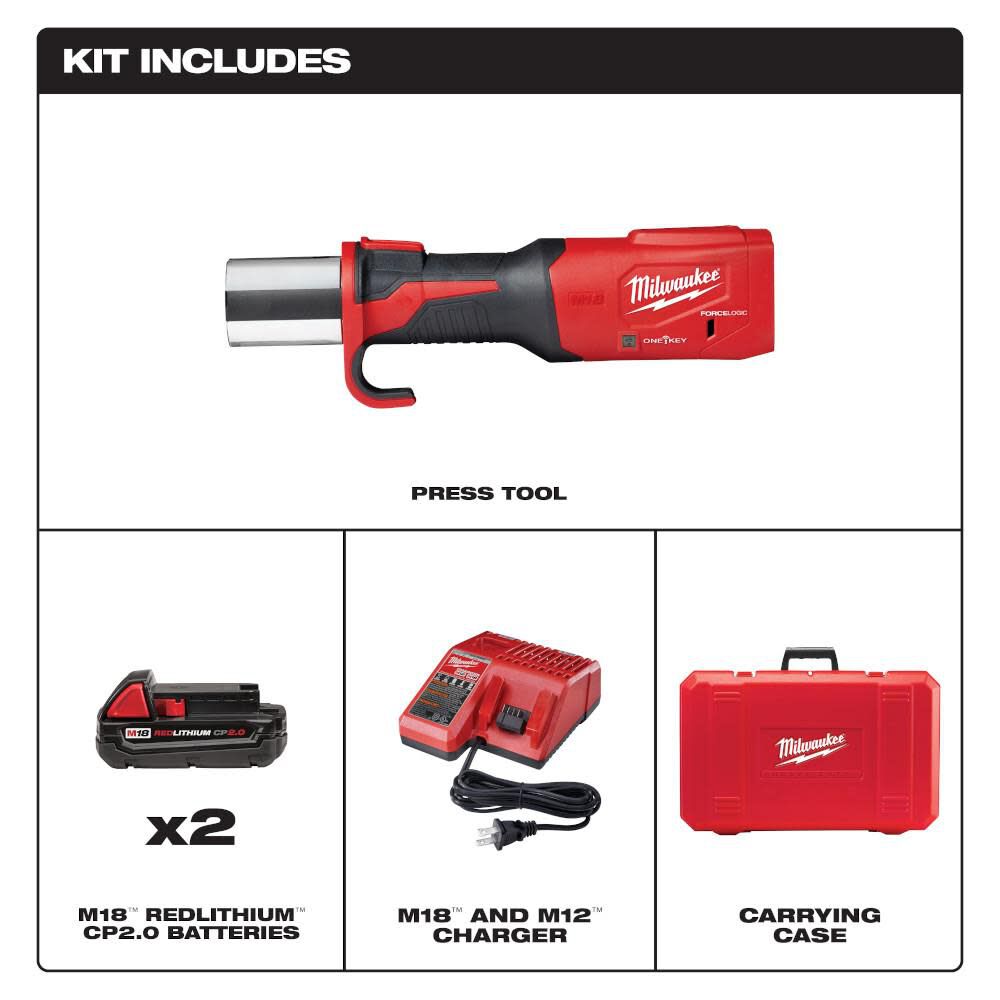 Milwaukee M18 FORCE LOGIC Press Tool with ONE-KEY 2922-20 from Milwaukee