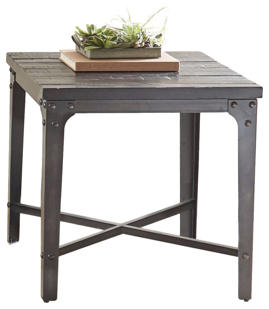 Sherlock End Table   Industrial   Side Tables And End Tables   by Steve Silver  Houzz