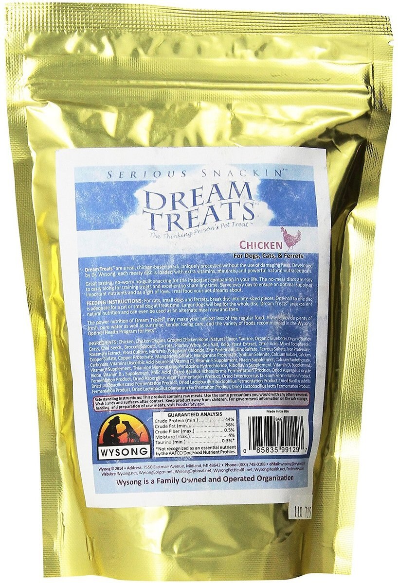 Wysong Dream Chicken Freeze-Dried Raw Dog， Cat and Ferret Treats