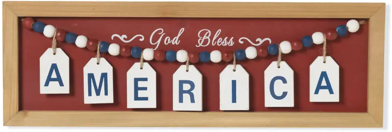 17.9 Inch God Bless America Sign