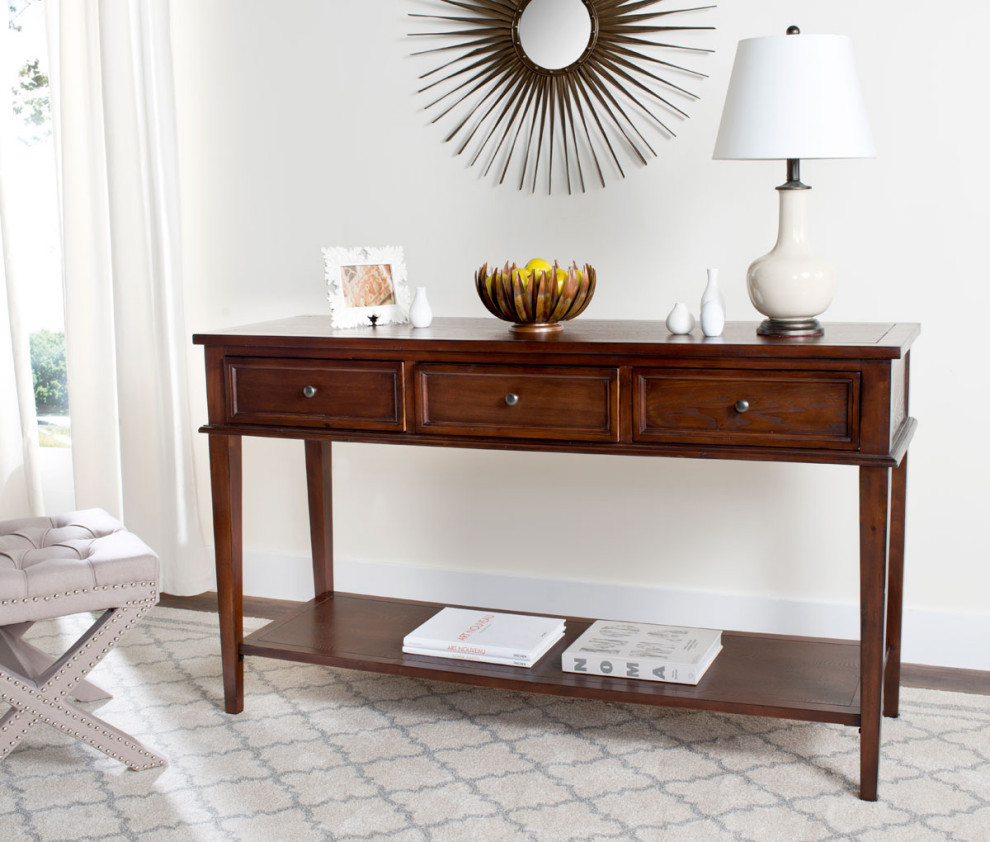 Barry Console  With Storage Drawers Sepia   Transitional   Console Tables   by Rustic Home Furniture Deco  Houzz