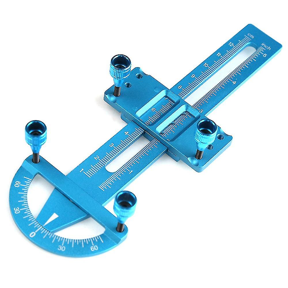 Metal Ruler Shock Synchronizer Rc Car Tool Range 12cm For 1/8 1/10 1/12 1/16 1/18 1/24 Rc Car，blue