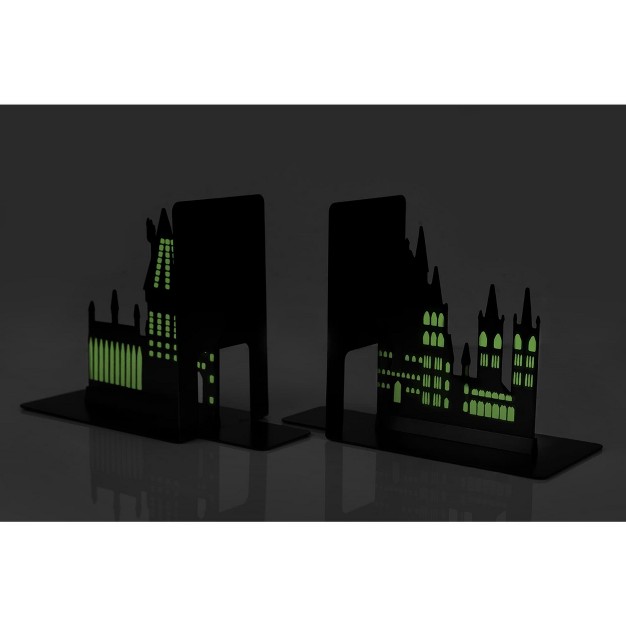 Seven20 Harry Potter Hogwarts Castle Metal Bookends Glow In The Dark Castle Design