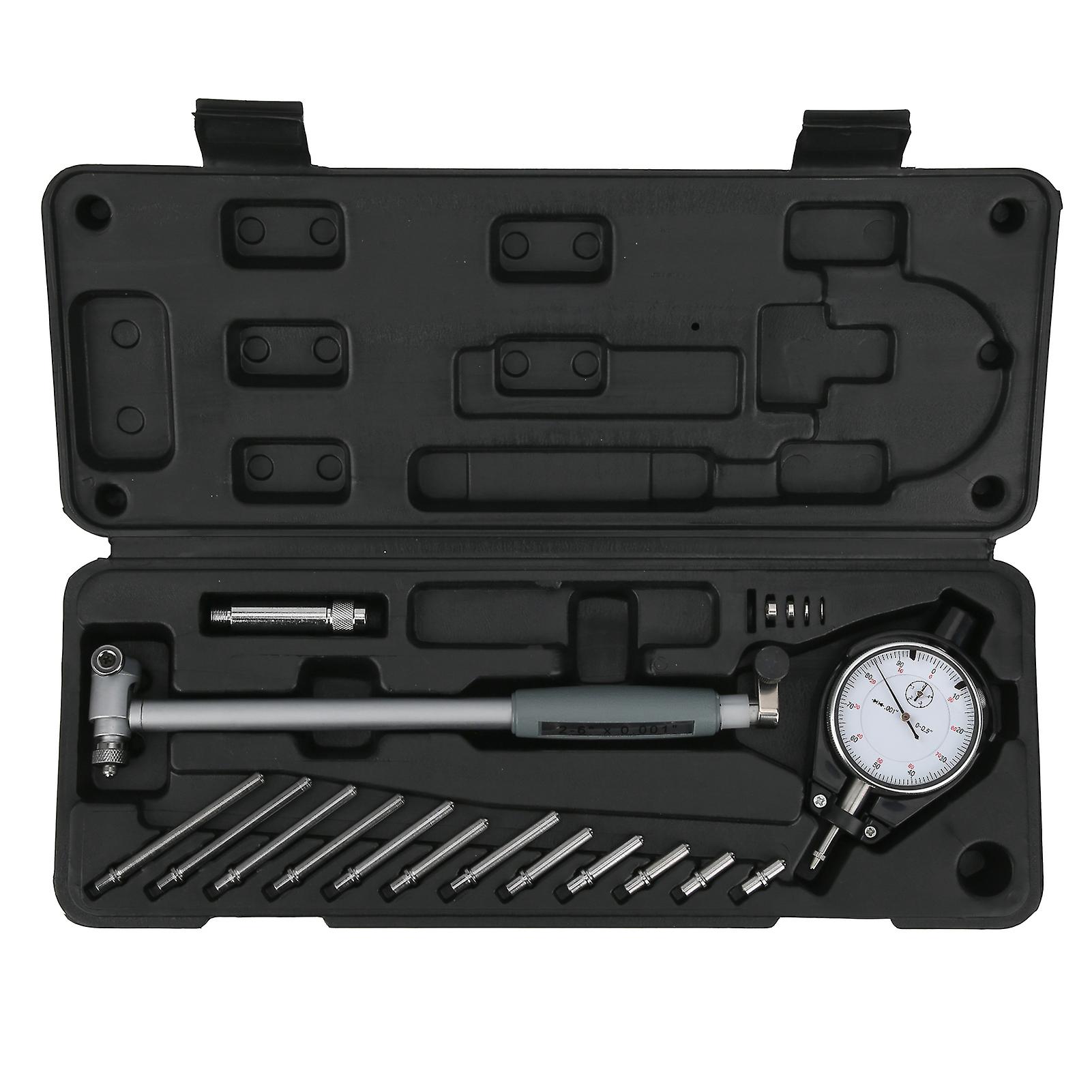 Dial Bore Gauge Hole Indicator Measuring Engine Cylinder Tool Kits 26in X 0.001in