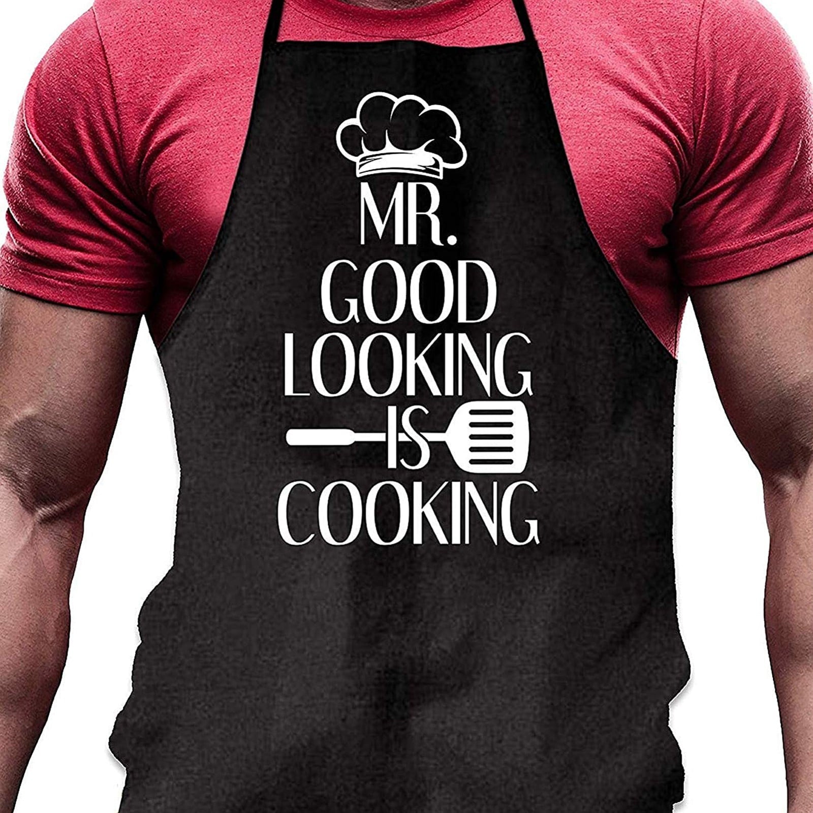 Toteaglile Men are cooking text cute print family apron kitchen apron