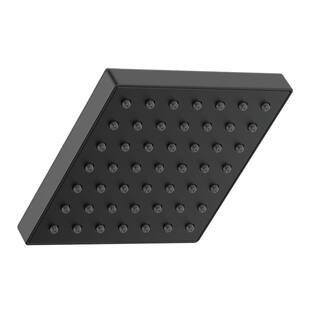 Delta Modern 1-Spray Patterns 1.75 GPM 5 in. Wall Mount Fixed Shower Head in Matte Black RP101846BL