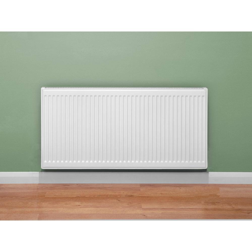 Pensotti 24 in. H x 16 in. L Hot Water Panel Radiator Package in White HD24-16D