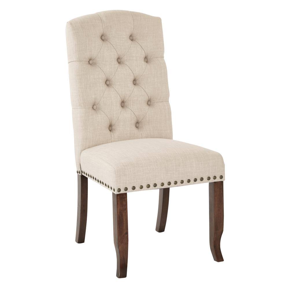 OSP Home Furnishings Jessica Linen Tufted Dining Chair JSA-L38