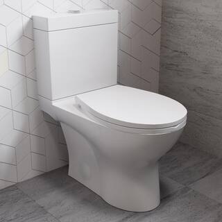 Swiss Madison Cache 2-Piece Elongated Toilet Dual Flush in White SM-2T220