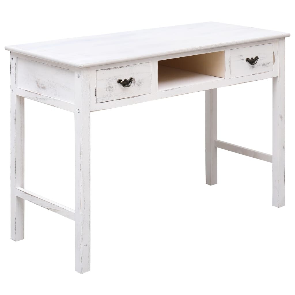 vidaXL Console Table Antique White 43.3