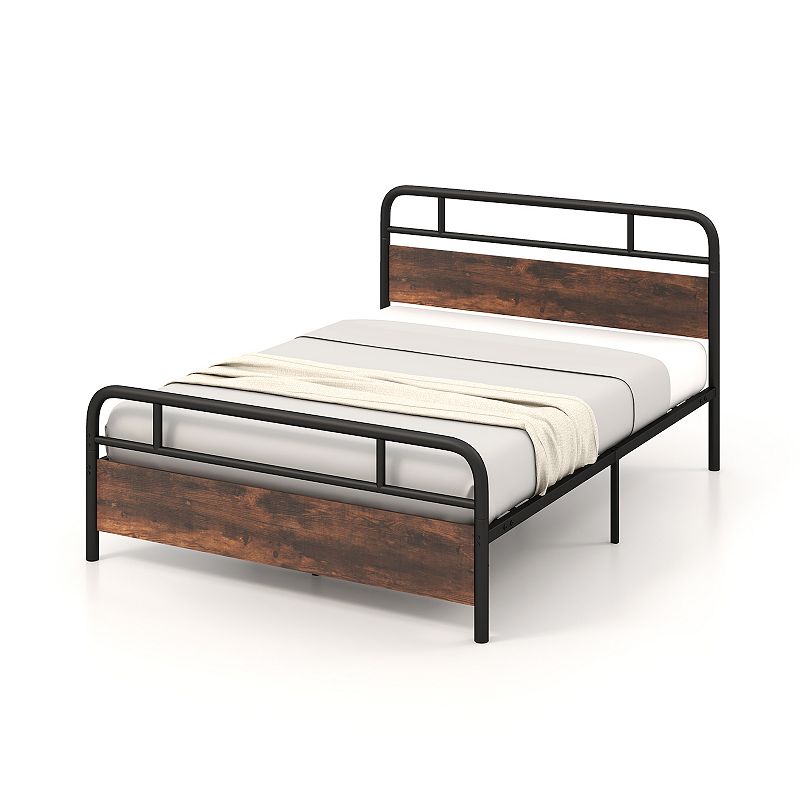 Bed Frame with Industrial Headboard